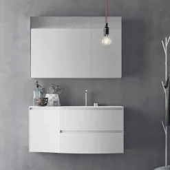 Viadurini Bathroom Badmöbel Hängend-Moderne und hängende Badezimmerzusammensetzung Made in Italy Design - Callisi7