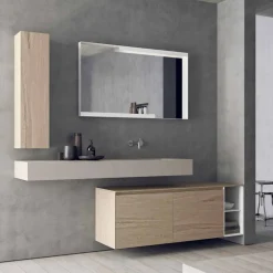 Viadurini Bathroom Badmöbel Hängend-Moderne und hängende Badezimmermöbel Zusammensetzung, Made in Italy Design - Callisi1