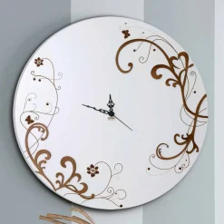 Viadurini Time Design Wanduhren-Moderne und runde Holzwanduhr mit saisonalen Designdekoren