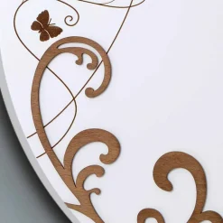 Viadurini Time Design Wanduhren-Moderne und runde Holzwanduhr mit saisonalen Designdekoren