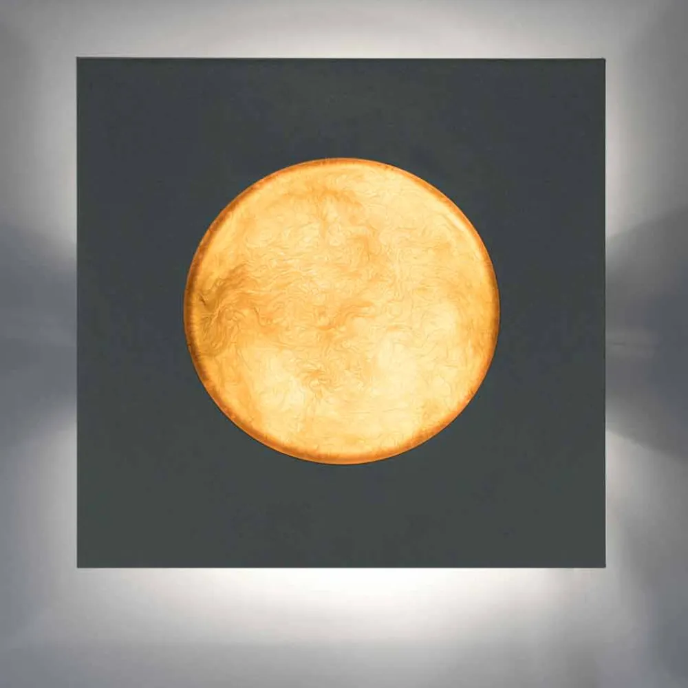 In-es.artdesign Design Wandleuchten-Moderne Wandlampe Waschmaschine aus Nebulite