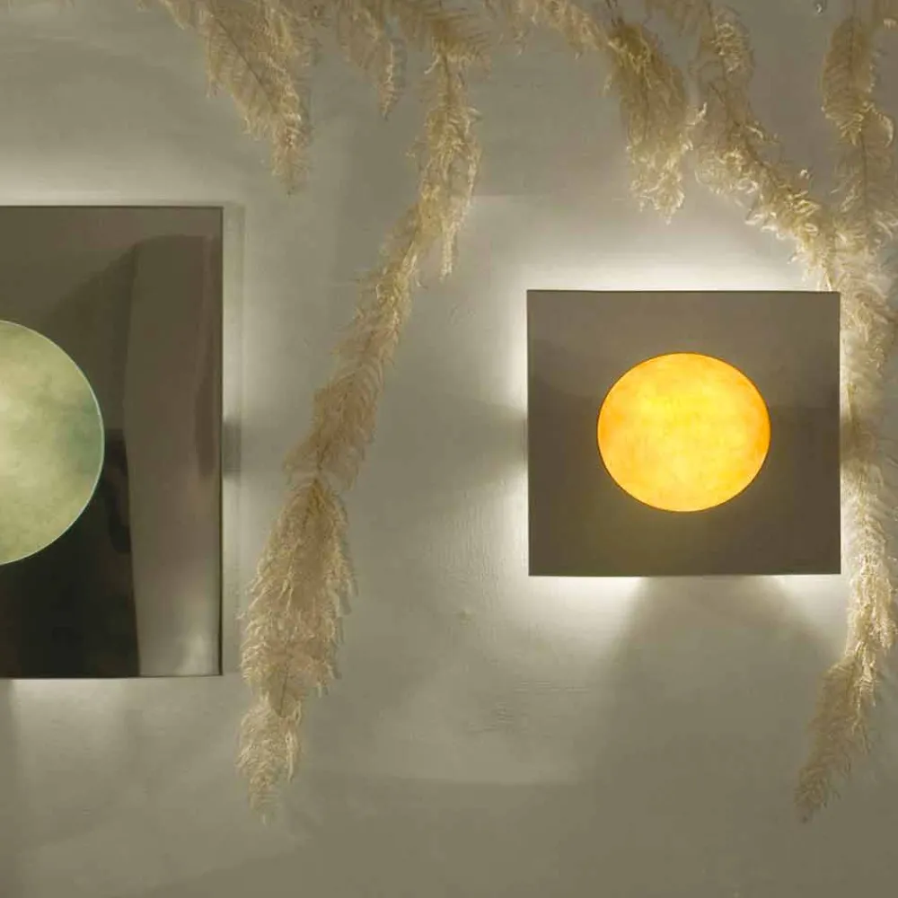 In-es.artdesign Design Wandleuchten-Moderne Wandlampe Waschmaschine aus Nebulite