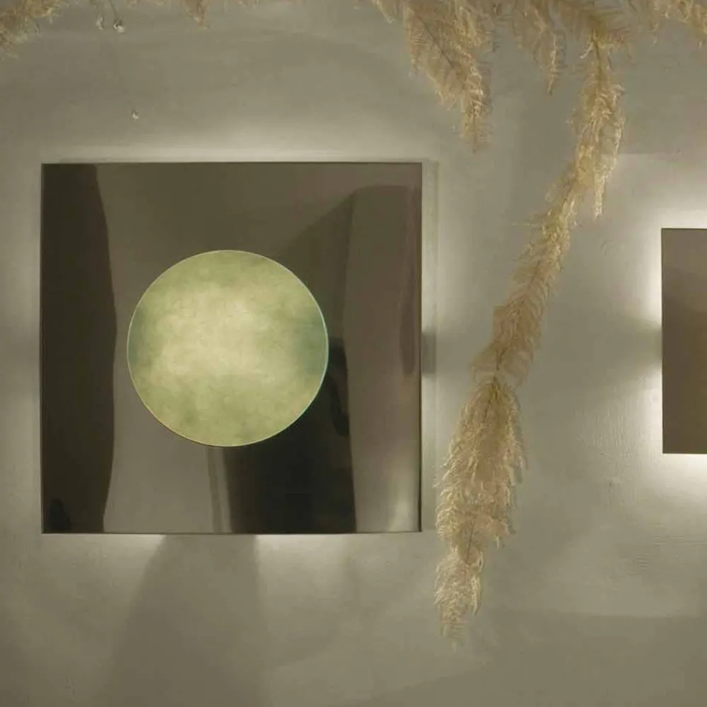 In-es.artdesign Design Wandleuchten-Moderne Wandlampe Waschmaschine aus Nebulite