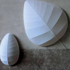 Viadurini Lighting Design Wandleuchten-Moderne Wandleuchte in Metall und Weiß Lycra Design in 3 Dimensionen - Laub