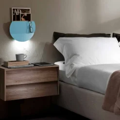 Viadurini Lighting Moderne Wandleuchten-Moderne Wandleuchte mit Magazinfach, USB- und LED-Licht Made in Italy - Foster