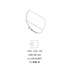 Viadurini Lighting Moderne Wandleuchten-Moderne Wandleuchte mit Magazinfach, USB- und LED-Licht Made in Italy - Foster