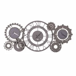 Viadurini Time Design Wanduhren-Moderne Wanduhr aus Eisen mit drei Zeitzonen Made in Italy - Meccanismo