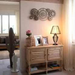 Viadurini Time Design Wanduhren-Moderne Wanduhr aus Eisen mit drei Zeitzonen Made in Italy - Meccanismo