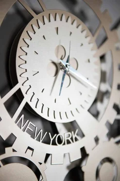 Viadurini Time Design Wanduhren-Moderne Wanduhr aus Eisen mit drei Zeitzonen Made in Italy - Meccanismo