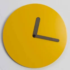 Viadurini Time Design Wanduhren-Moderne Wanduhr in Ockerholz rundes Design Made in Italy - Amaltea