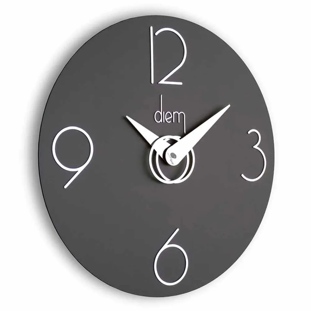 Viadurini Time Design Wanduhren-Moderne Wanduhr in schwarz, weiß und grau