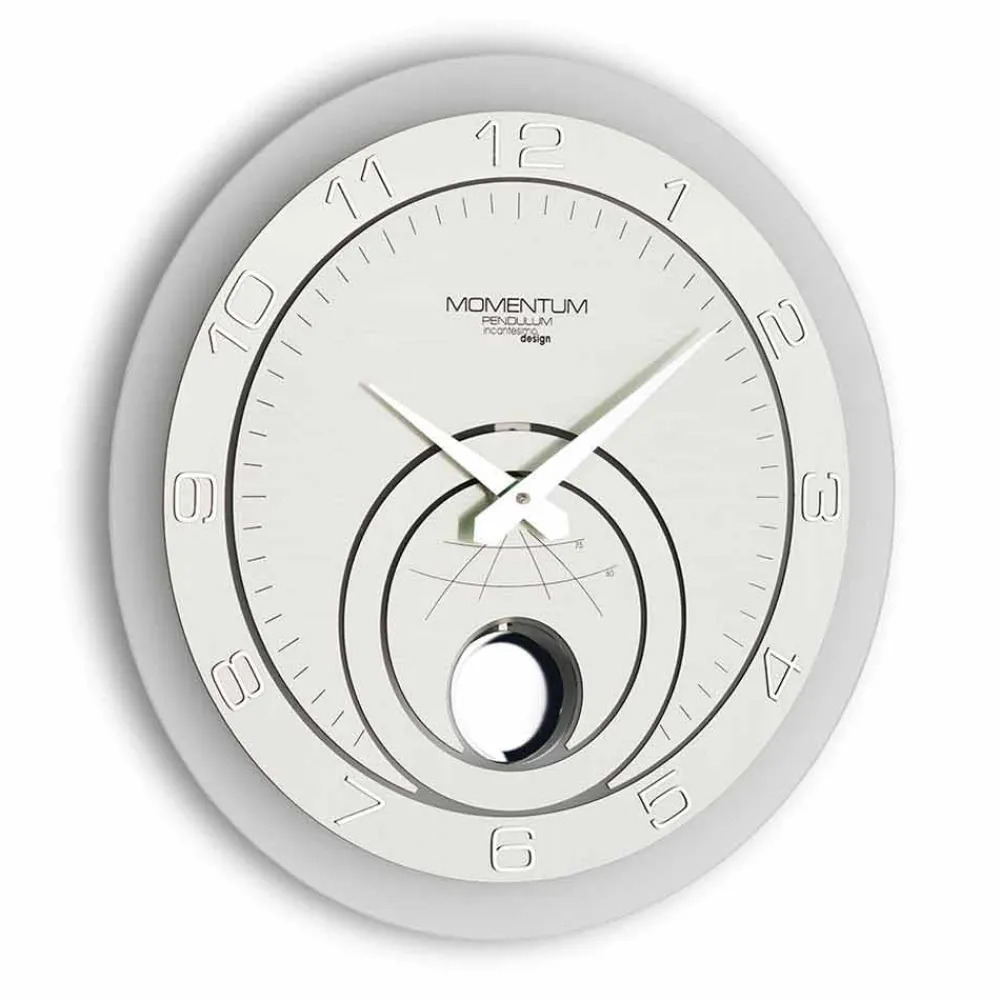 Viadurini Time Design Wanduhren-moderne Wanduhr mit Pendel aus Mineralglas Dininhop Modell