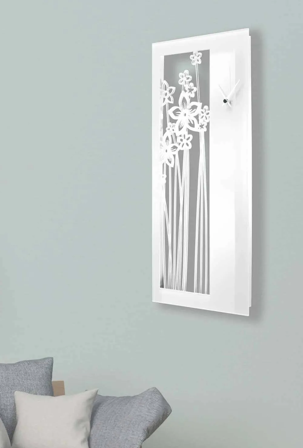 Viadurini Time Design Wanduhren-Moderne Wanduhr mit rechteckigem Design aus weißem Plexiglas - Elara