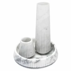 Viadurini Living Deko Vasen-Moderne weiße Carrara Marmor dekorative Vase Made in Italy - Kairo