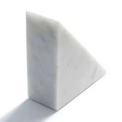 Viadurini Living Deko Artikel Und Wohnaccessoires-Moderne weiße Carrara Marmor Buchstütze Made in Italy - Tria