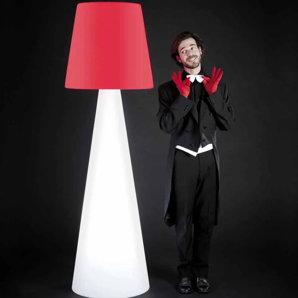 SLIDE Design Beleuchtung-Moderne weiße Outdoor-Stehleuchte Pivot, hergestellt in Italien