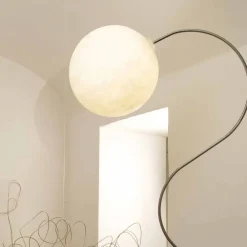 In-es.artdesign Moderne Stehlampen-Moderne weiße Stehlampe Nebel Luna H210cm
