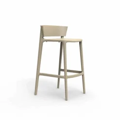 Vondom Outdoor Hocker-Moderner Außenhocker Africa aus Polypropylen mit Glasfaser, 4 Stück