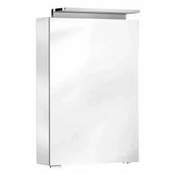 Viadurini Bathroom Badspiegel-Moderner Aufbewahrungsspiegel mit Kristallregalen und LED-Licht - Bramo