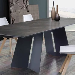 Viadurini Living Ausziehbare Esstische-Moderner ausziehbahrer Esstisch mit einer Tischplatte aus Steingut made in Italy, Erve