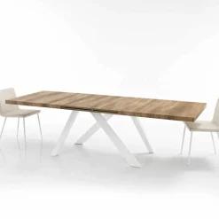 Viadurini Living Ausziehbare Esstische-Moderner ausziehbarer Tisch aus Melaminholz, hergestellt in Italien, Wilmer