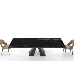 Viadurini Living Ausziehbare Esstische-Moderner ausziehbarer Tisch bis 278 cm aus Made in Italy Keramik – Dalmatiner