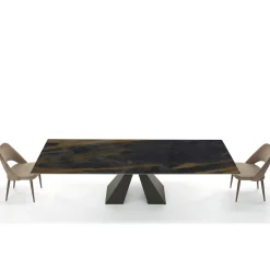 Viadurini Living Ausziehbare Esstische-Moderner ausziehbarer Tisch bis 278 cm aus Made in Italy Keramik – Dalmatiner