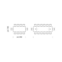 Viadurini Living Ausziehbare Esstische-Moderner ausziehbarer Tisch bis 278 cm aus Made in Italy Keramik – Dalmatiner