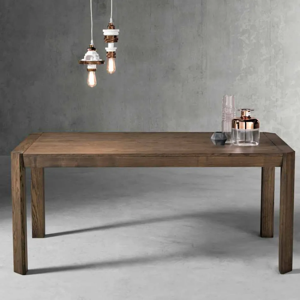 Viadurini Living Esstische Nach Mass|Ausziehbare Esstische-Moderner ausziehbarer Tisch mit trapezförmigen Beinen aus Eschenholz, Parre