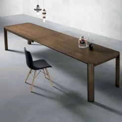 Viadurini Living Esstische Nach Mass|Ausziehbare Esstische-Moderner ausziehbarer Tisch mit trapezförmigen Beinen aus Eschenholz, Parre