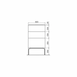 Viadurini Bathroom Badmöbel Stehend-Moderner Badezimmerschrank mit 3 Schubladen in Amber lackiertem Holz, hergestellt in Italien