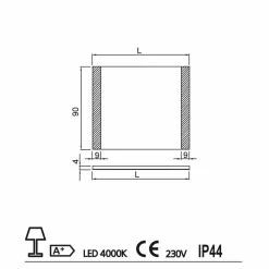 Viadurini Bathroom Badspiegel-Moderner Badezimmerspiegel mit LED-Beleuchtung, L1200x H 900 mm, Agata