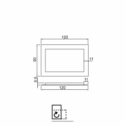 Viadurini Bathroom Badspiegel-Moderner Badezimmerspiegel mit Glasrahmendekoration und LED-Tara-Lichtern