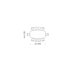 Viadurini Living Esstische-Moderner Barrel-Tisch aus Keramik und roségoldenem Stahl, hergestellt in Italien – Settimmio