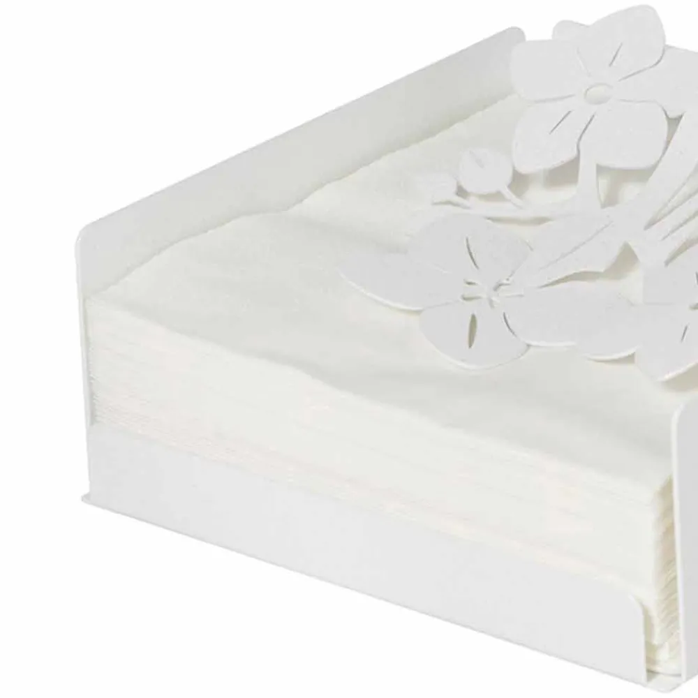 Viadurini Kitchen Küchenzubehör-Moderner Blumen Serviettenhalter aus Edeleisen Made in Italy - Marken