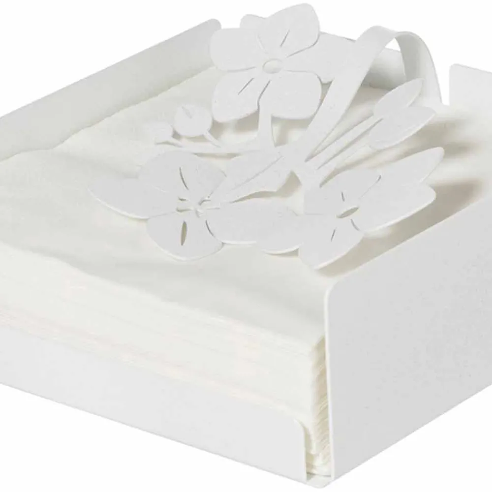 Viadurini Kitchen Küchenzubehör-Moderner Blumen Serviettenhalter aus Edeleisen Made in Italy - Marken