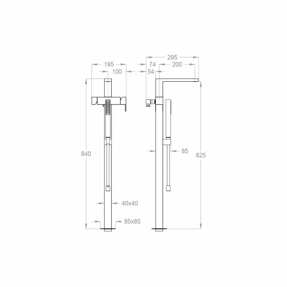 Viadurini Taps Badewannearmaturen-Moderner Bodenbademischer Made in Italy - Pirio