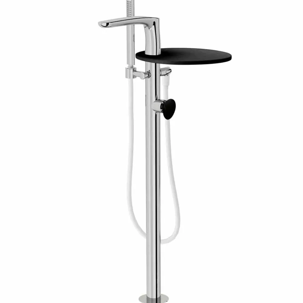 Viadurini Taps Badewannearmaturen-Moderner Bodendeck-Bademischer Hergestellt in Italien - Palimio