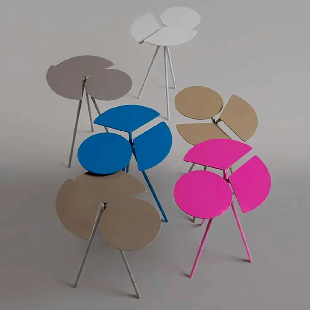 Viadurini Living Moderne Couchtische-Moderner Couchtisch aus farbigem Blech mit originellem Design – Marienkäfer