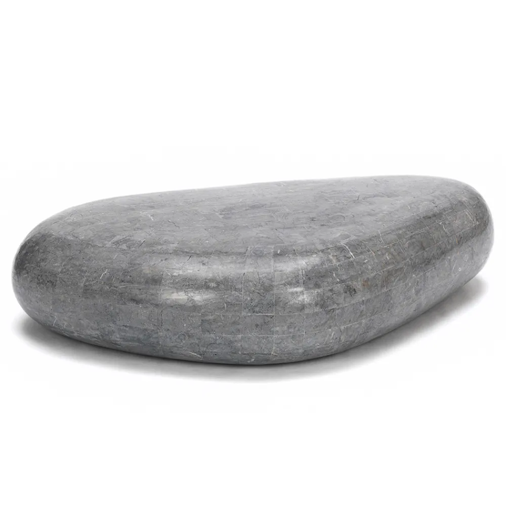 Viadurini Living Couchtische Aus Stein-Moderner Couchtisch aus geformtem Fossilstein - Beth