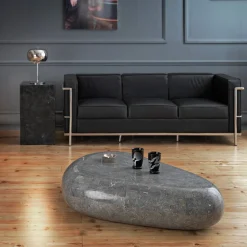 Viadurini Living Couchtische Aus Stein-Moderner Couchtisch aus geformtem Fossilstein - Beth