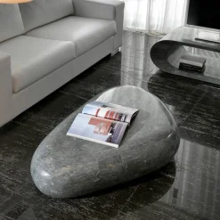 Viadurini Living Couchtische Aus Stein-Moderner Couchtisch aus geformtem Fossilstein - Beth