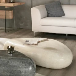 Viadurini Living Couchtische Aus Stein-Moderner Couchtisch aus geformtem Fossilstein - Beth