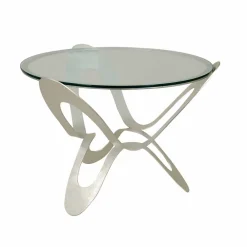 Viadurini Living Moderne Couchtische-Moderner Couchtisch aus Glas und Eisen Made in Italy - Natale