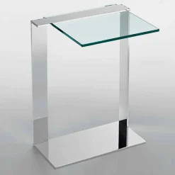 Viadurini Living Moderne Couchtische-Moderner Couchtisch aus Metall und geräuchertem oder klarem Glas Made in Italy - Teilor