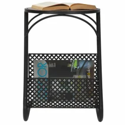 Viadurini Living Moderne Couchtische-Moderner Couchtisch für Wohnzimmer Zeitungshalter aus MDF und Eisen - Trevor