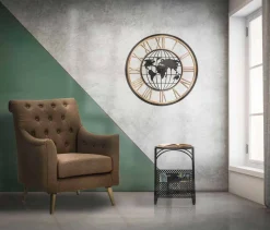 Viadurini Living Moderne Couchtische-Moderner Couchtisch für Wohnzimmer Zeitungshalter aus MDF und Eisen - Trevor