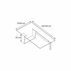Viadurini Living Moderne Couchtische-Moderner Couchtisch mit Rauchglasplatte und Metallbasis Made in Italy - Scoby