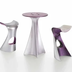 SLIDE Runde Tische-moderner Design Hochtisch, aus Polyethylen - Jet Next