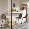 Viadurini Living Barhocker-Moderner Design Hocker aus Kunstleder und Metall - Gino